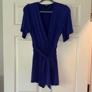 Express Royal Blue Wrap Dress